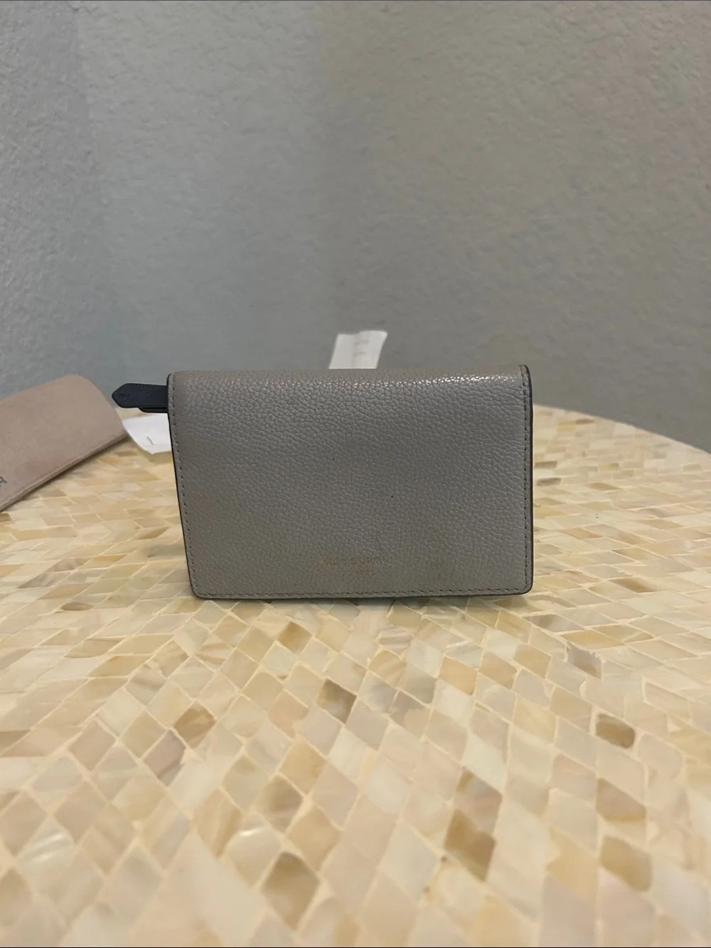 kate spade Gray Pebble Leather Bifold Wallet